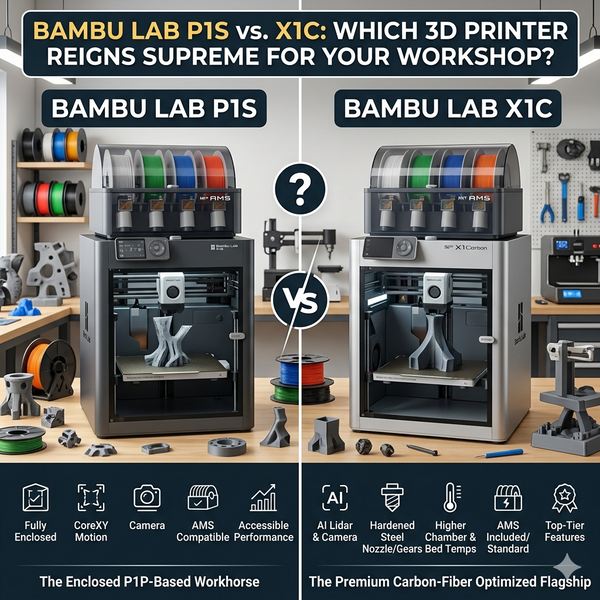 Bambu Lab P1S vs. X1C: Which 3D Printer Reigns Supreme for Your Workshop?