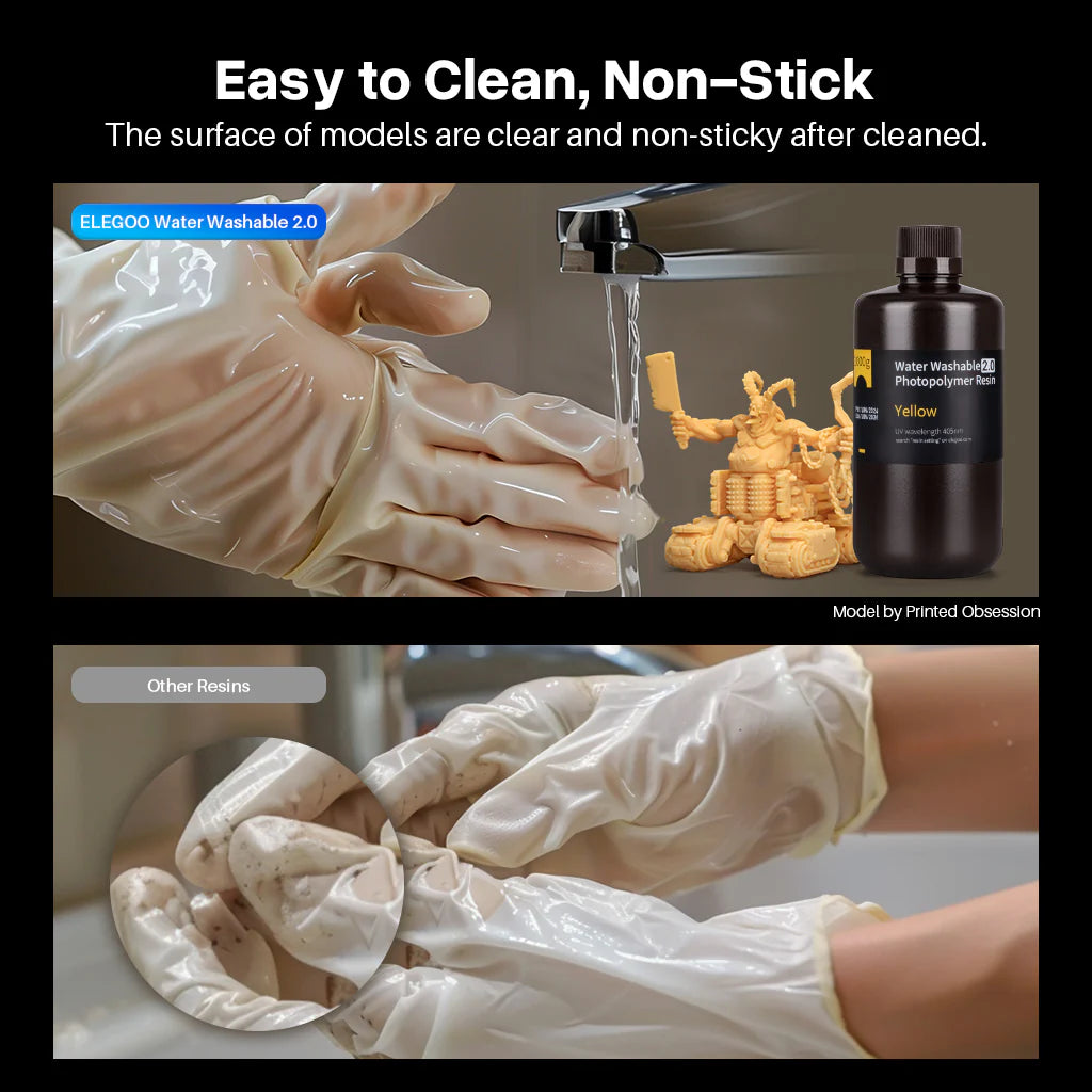 Elegoo Water Washable Resin 2.0 1Kg Grey Side View | Elegoo | LayerX India