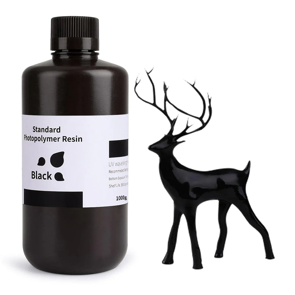 Elegoo Standard Resin 1000G - Black Front View | Elegoo | LayerX India