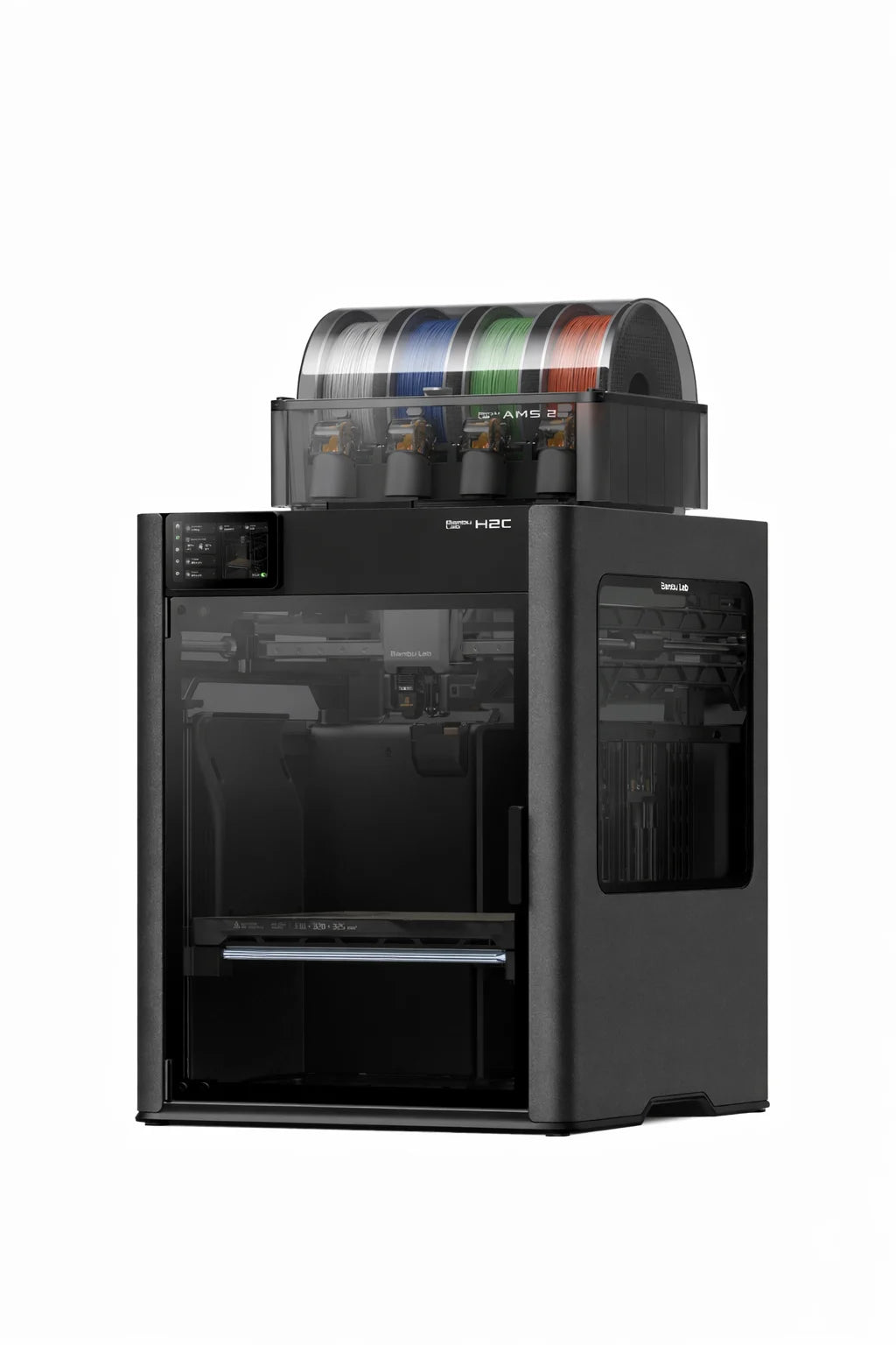 Bambu Lab H2C AMS Combo 3D Printer - With AMS Side View | Bambu Lab | LayerX India
