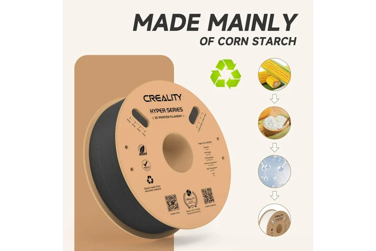 Creality Hyper Pla Black 1 Kg Side View | Creality | LayerX India