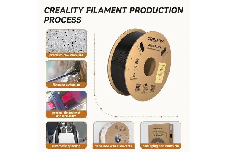 Creality Hyper Pla Black 1 Kg Package Contents | Creality | LayerX India