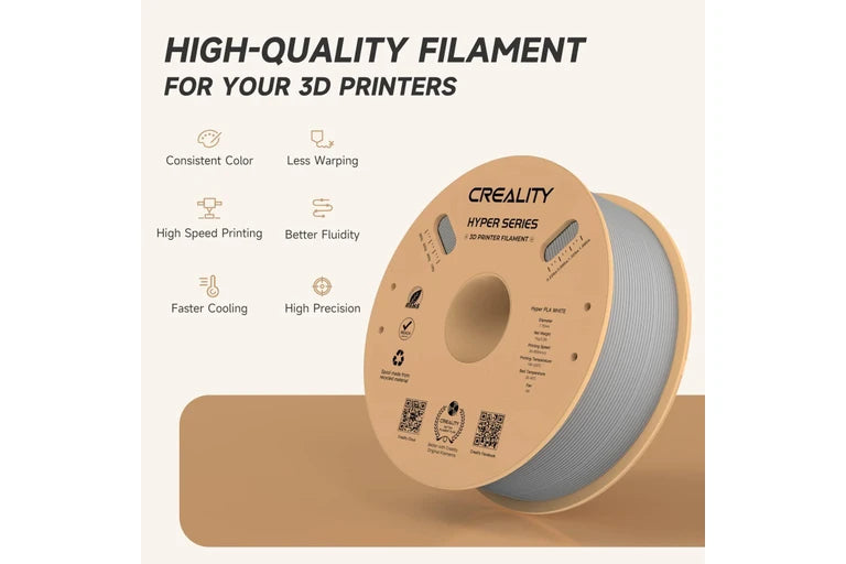 Creality Hyper Pla Grey 1 Kg Side View | Creality | LayerX India