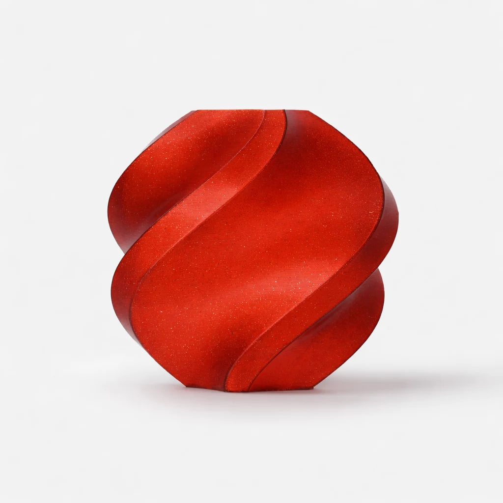 Bambu Pla Crimsin Red Sparkle Front View | Bambu Lab | LayerX India