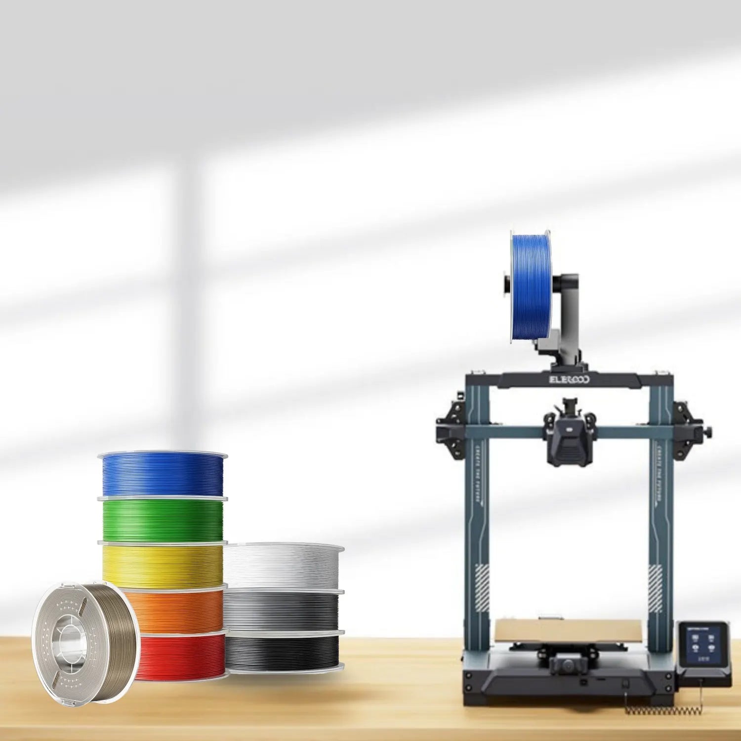 Elegoo Snow White Pla+ -1.75Mm-1Kg Side View | Elegoo | LayerX India