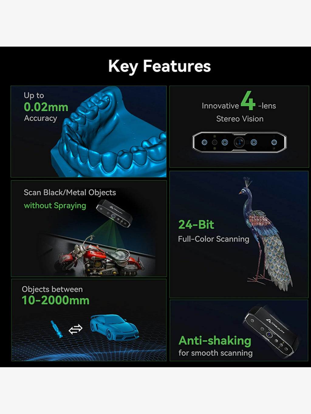 Creality  CR-Scan Otter Spec Sheet | Creality | LayerX India
