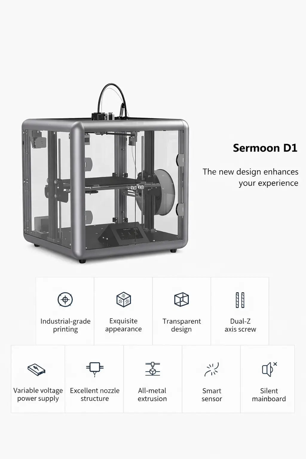 Creality Sermoon D1 3D Printer Spec Sheet | Creality | LayerX India