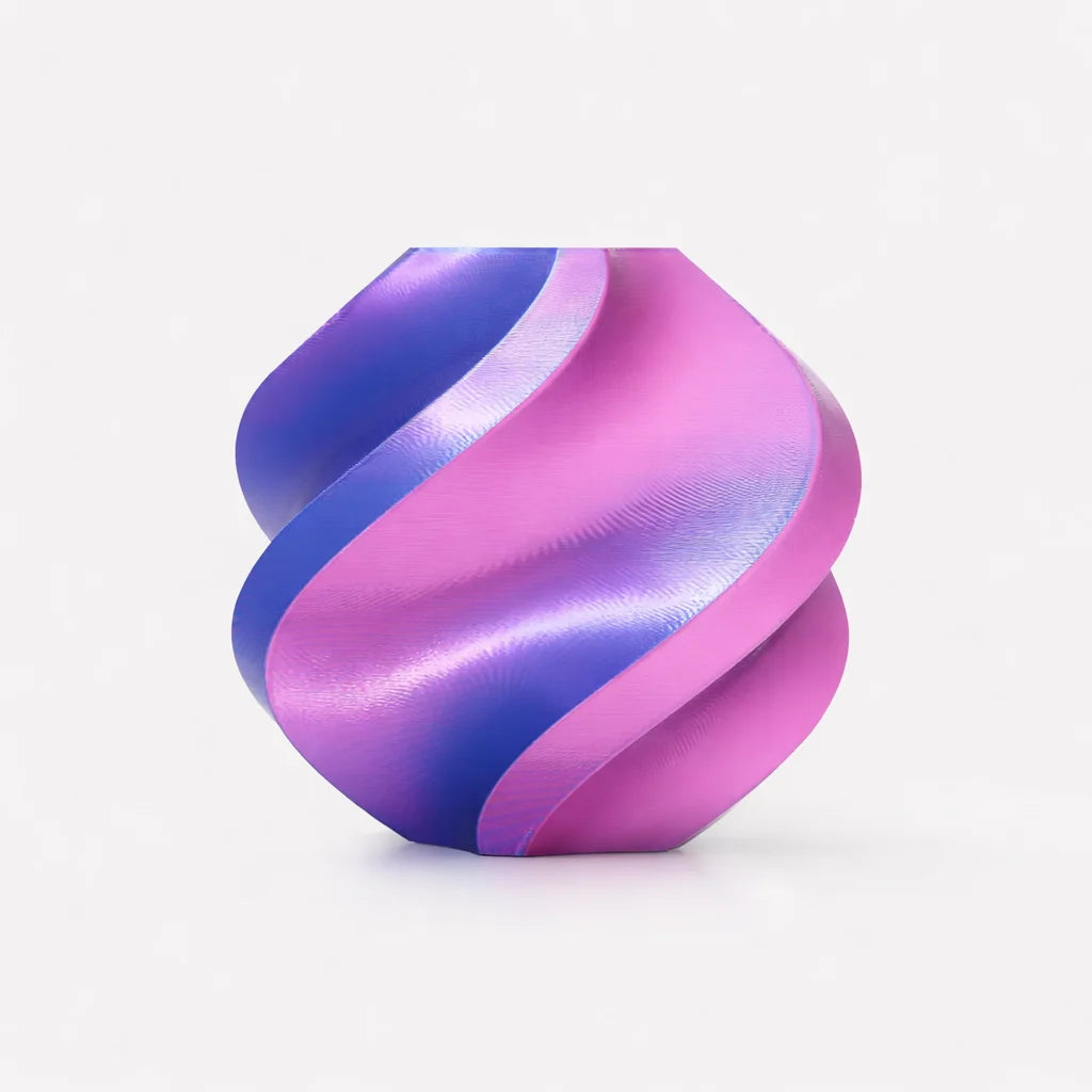 Bambu Pla Silk Neon City ( Blue Magenta ) Front View | Bambu Lab | LayerX India