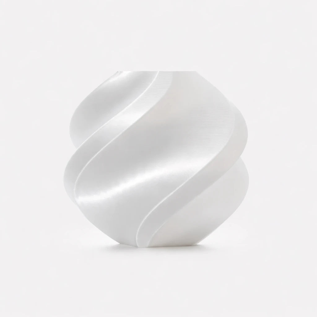 Bambu Pla Silk White Front View | Bambu Lab | LayerX India