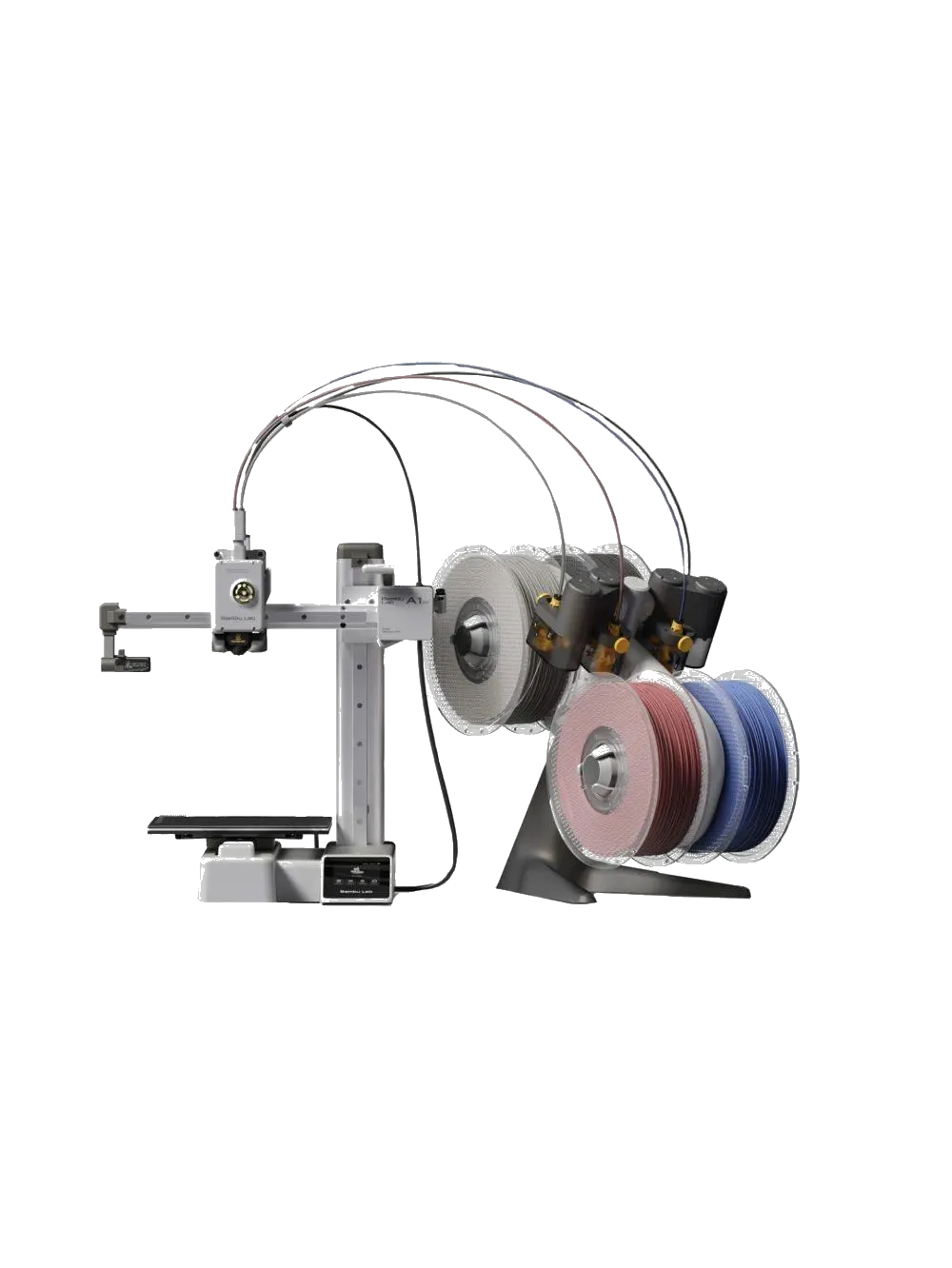 Bambu Lab A1 Mini Combo 3D Printer with AMS Lite - With AMS Lite Side View | Bambu Lab | LayerX India