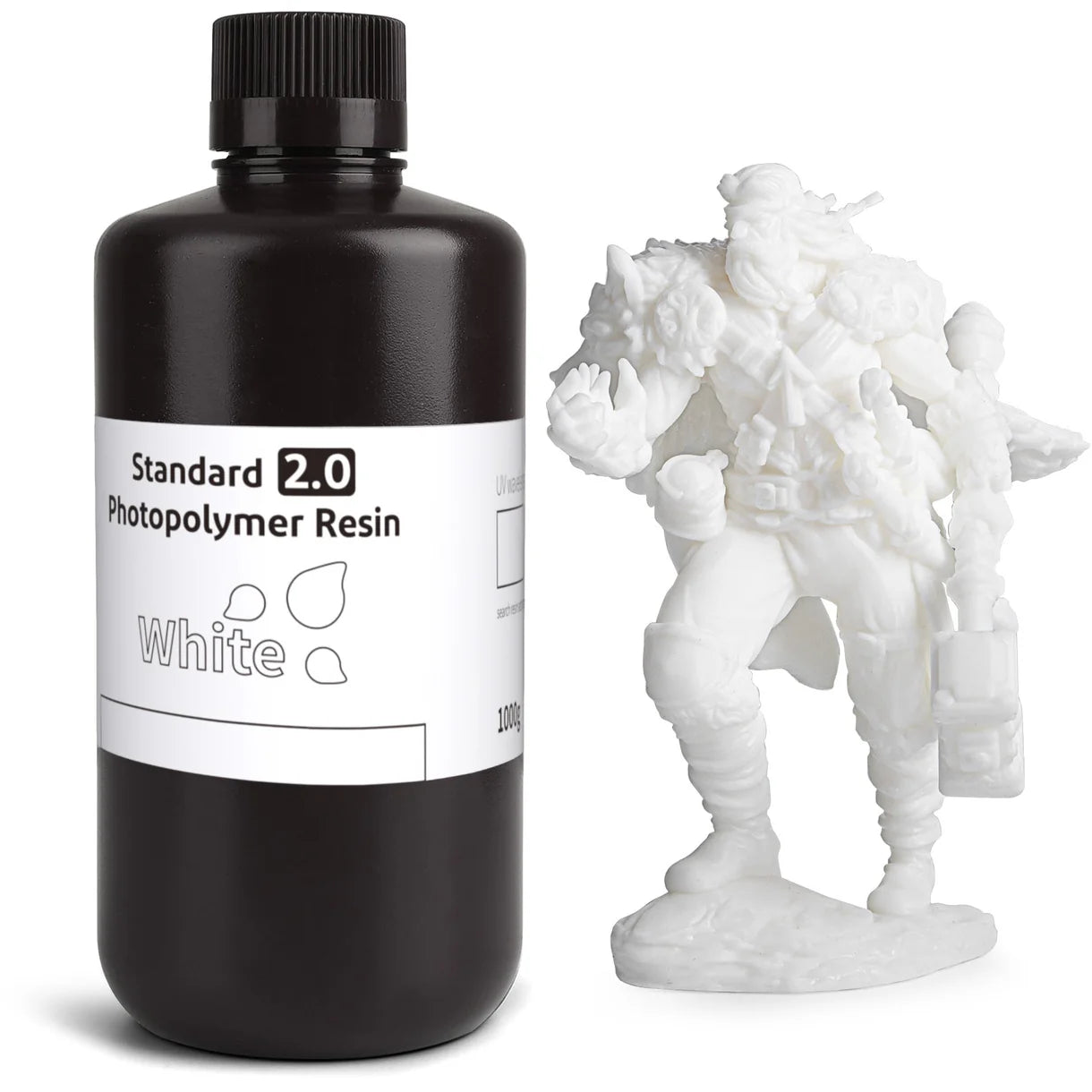 Elegoo Standard Resin 1000G - White V2.0 Front View | Elegoo | LayerX India